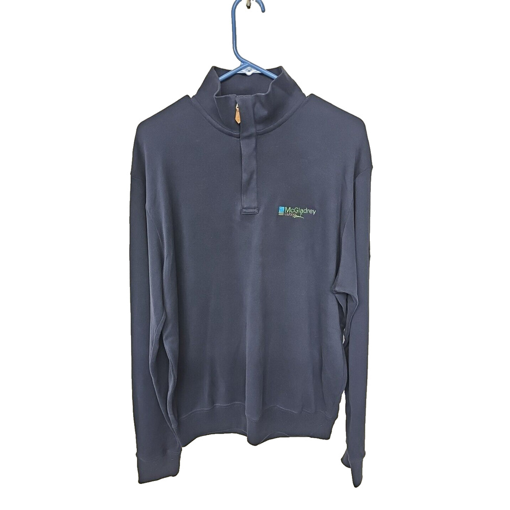Polo Ralph Lauren Golf Men's Large 1/4 Zip Pullover Blue Logo Embroidered